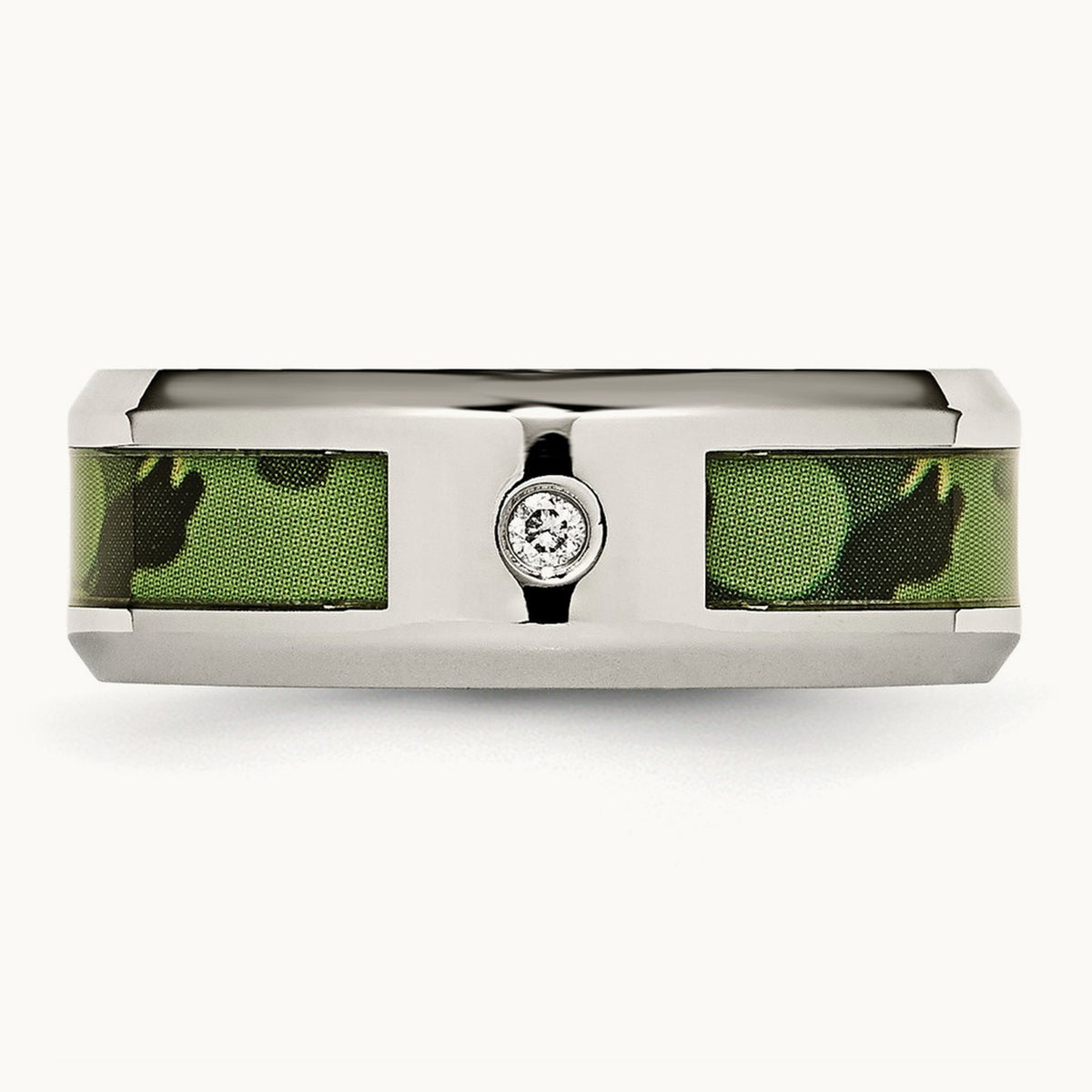 Polished Camouflage Diamond Band — photo set