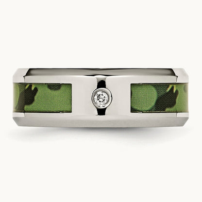 Polished Camouflage Diamond Band — photo set