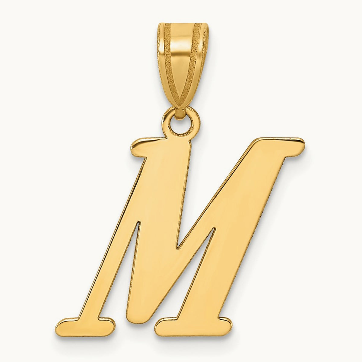 Polished Initial Pendant — M