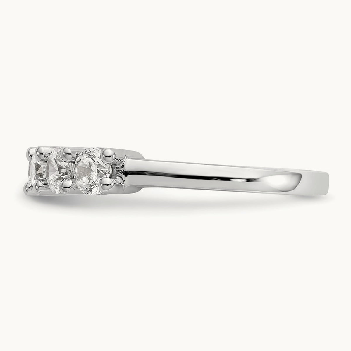 7-Stone Diamond Band, 14K White Gold