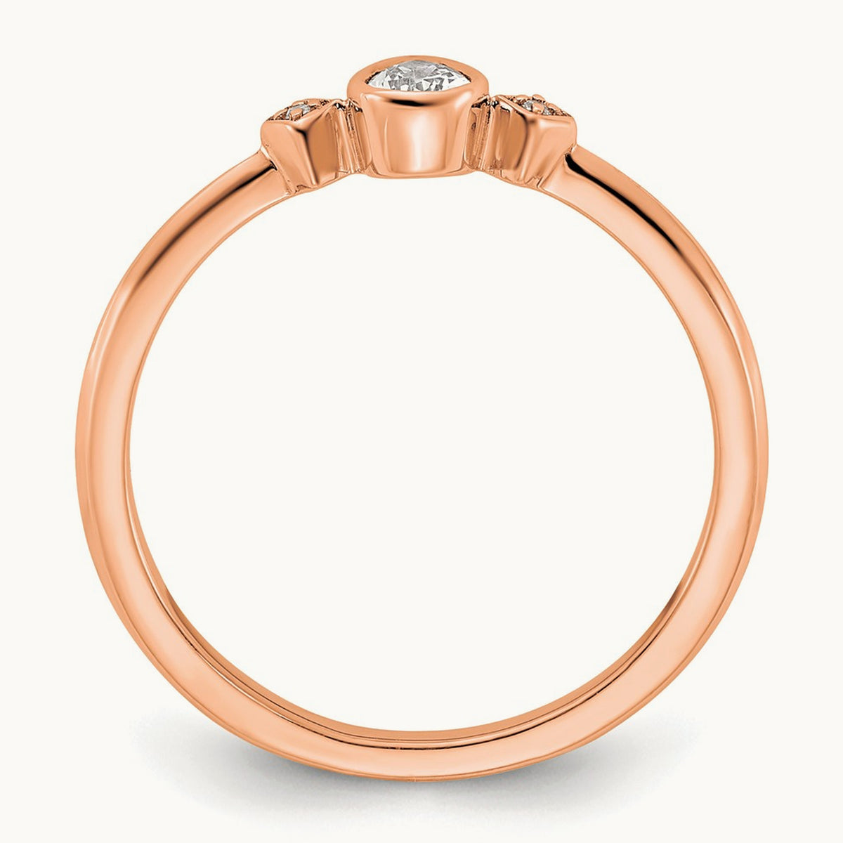Petite Pear Complete Diamond Ring — 14K Rose Gold, 7