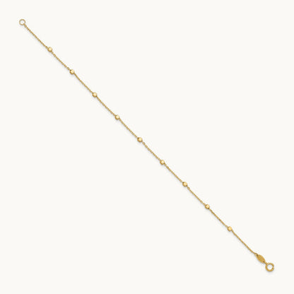 Polished Cube Stations Bracelet — 14K Yellow Gold