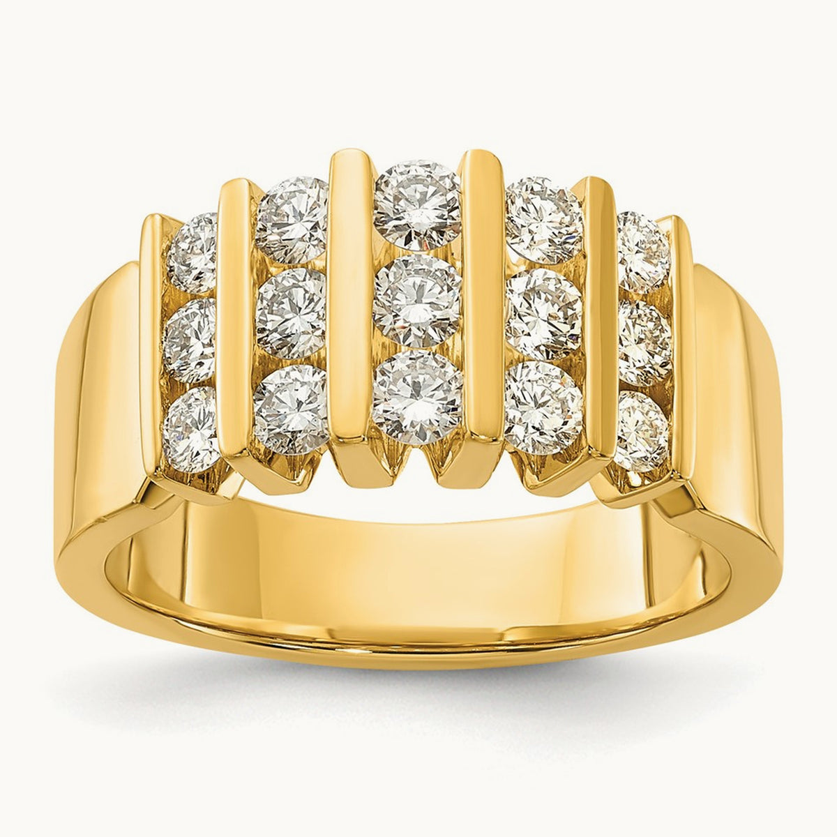 Fashion Band, 1.00-3.00 ct tw Lab-Grown Diamond — 1 ct, 14K Yellow Gold