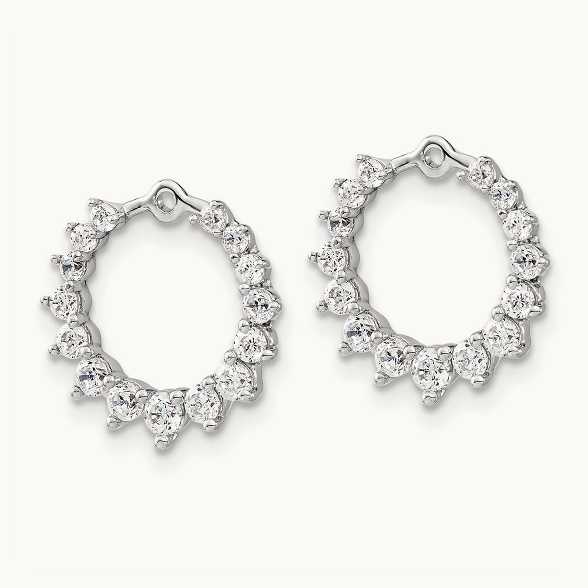 Circle Earring Jackets, 1.50 ct tw Lab-Grown Diamond