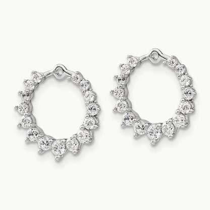 Circle Earring Jackets, 1.50 ct tw Lab-Grown Diamond