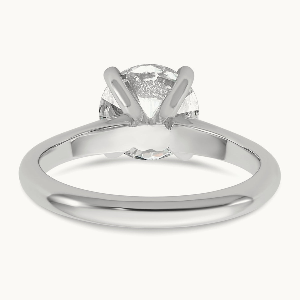 Round 8X Ring, 2.00 ct tw Lab-Grown Diamond — 14K White Gold