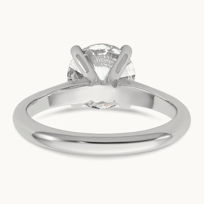Round 8X Ring, 2.00 ct tw Lab-Grown Diamond — 14K White Gold