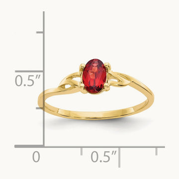 Garnet Birthstone Ring, 14K