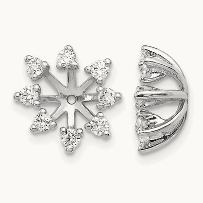 AA Fancy Diamond Earring Jacket, 14K White Gold