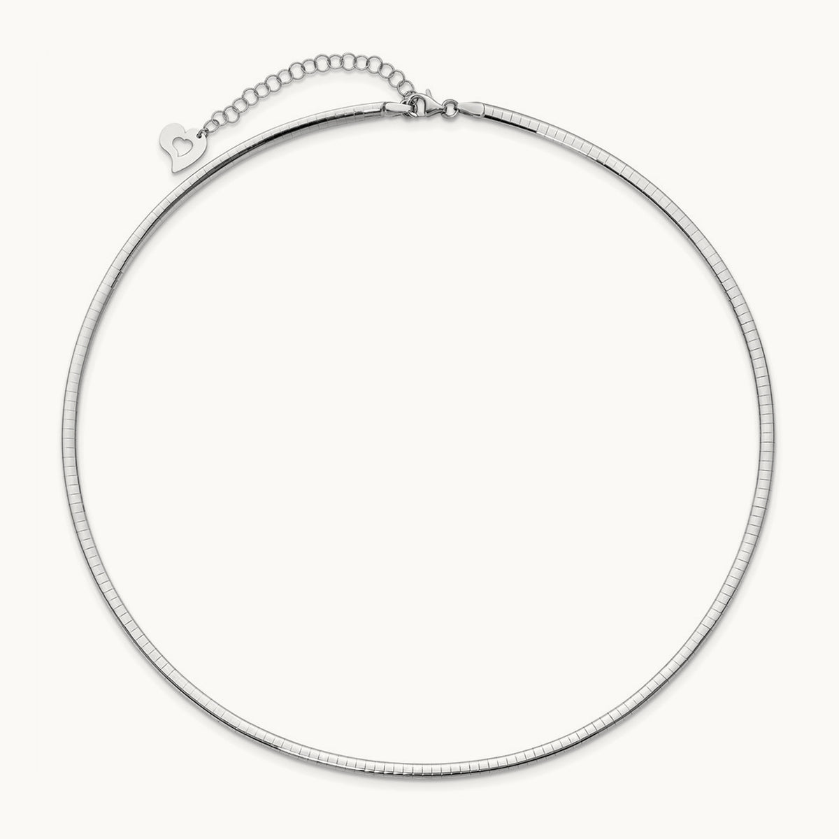 Lt Reversible Omega with extender Necklace — 18mm, 3mm