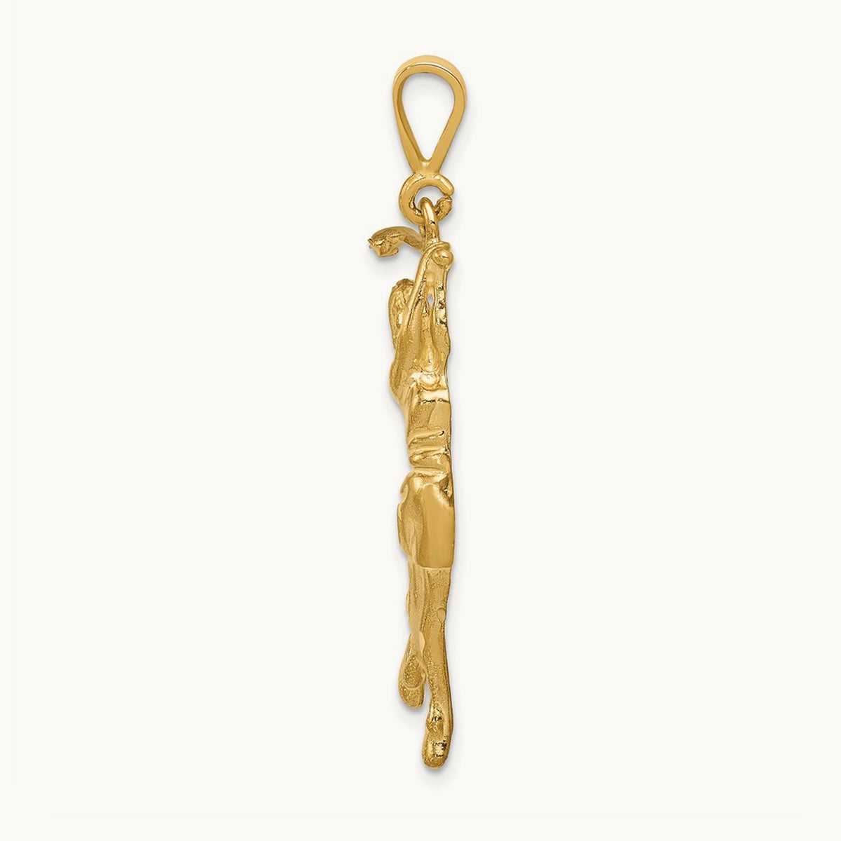 Female Golfer Pendant, 14K