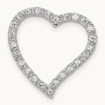 Heart Chain Slide Pendant, 0.20 ct tw Lab-Grown Diamond