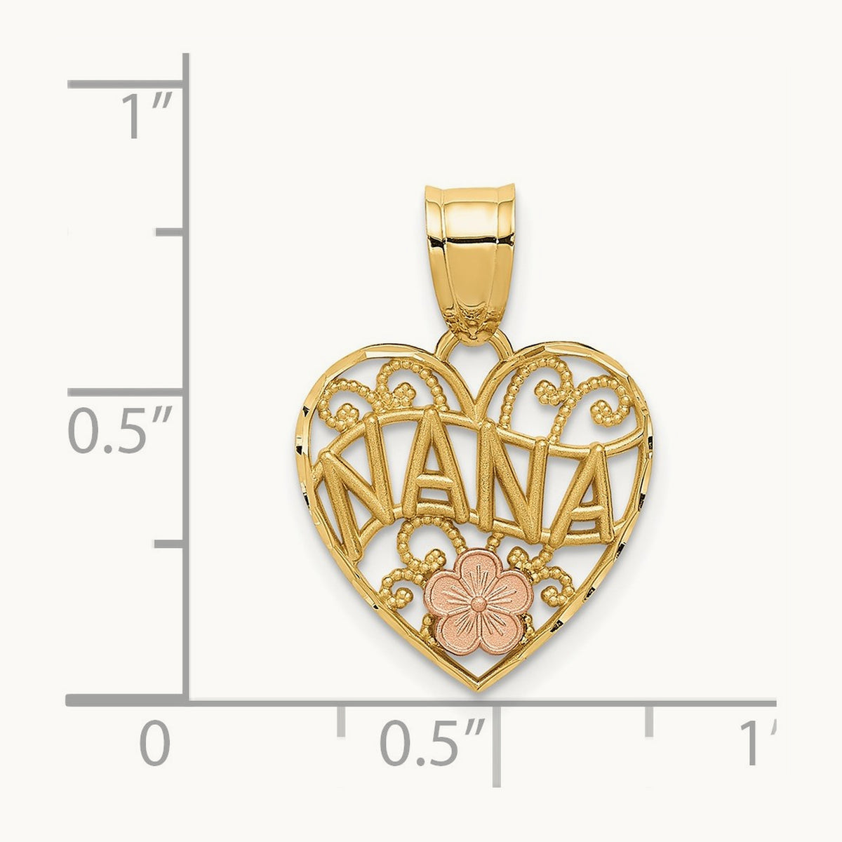 NANA Heart Pendant, 14K Two-tone