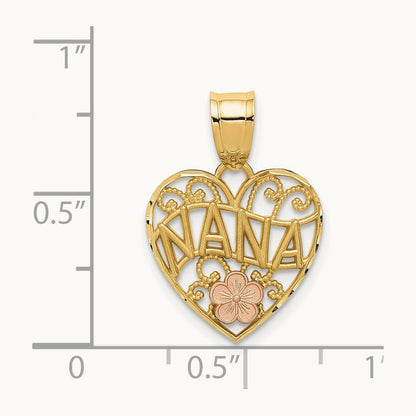 NANA Heart Pendant, 14K Two-tone