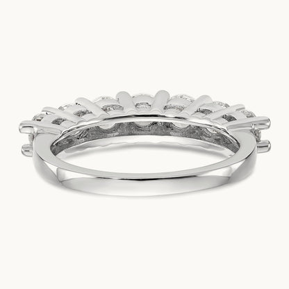 7-Stone Diamond Band, 14K White Gold