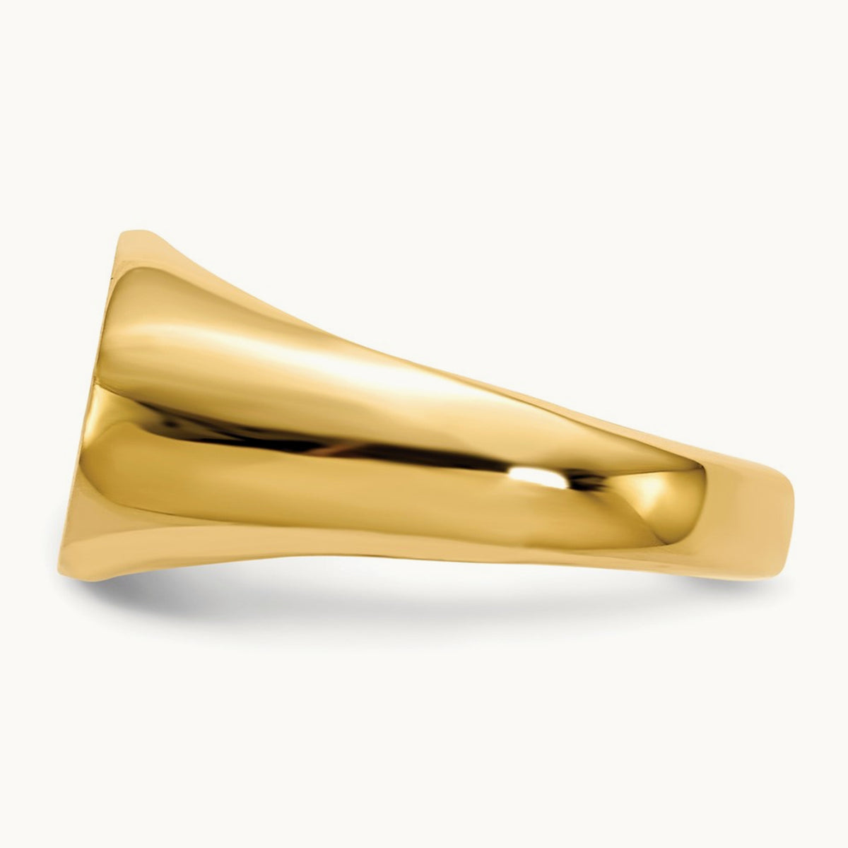 15.0x9. Open Back Signet Ring, 0mm, 14K