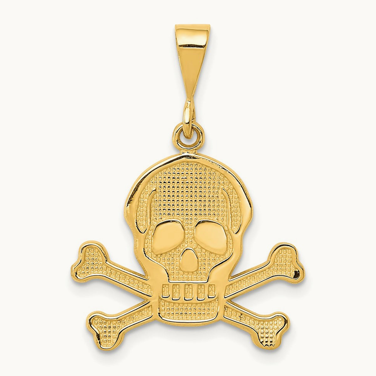 Skull and Bones Pendant, 14K
