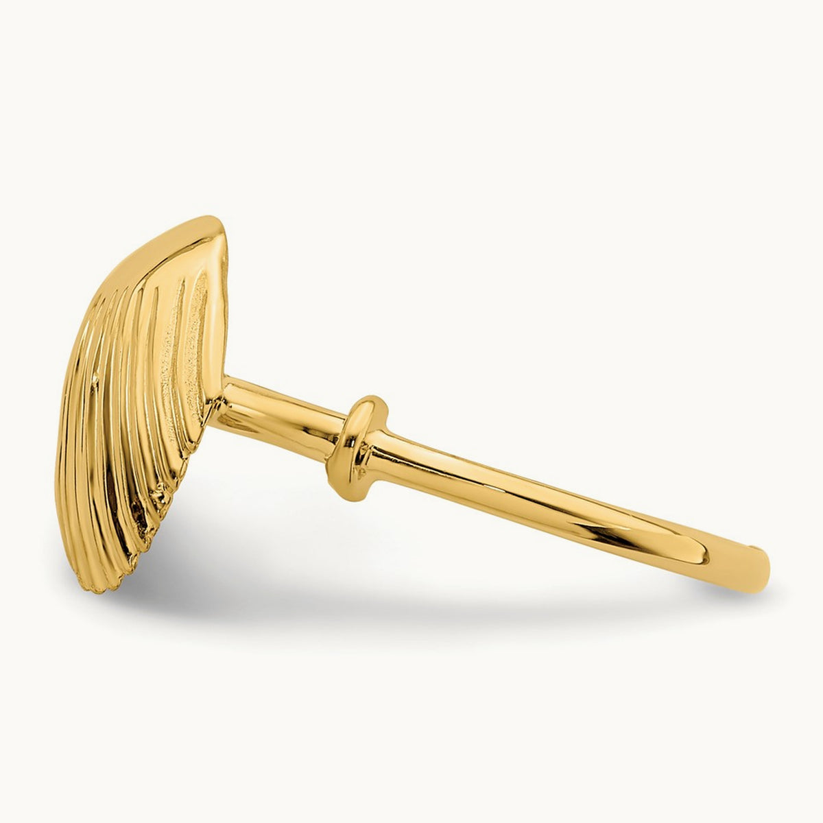 Polished Shell Ring, 14K