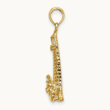 Lighthouse W/ Wave Charm, 14K