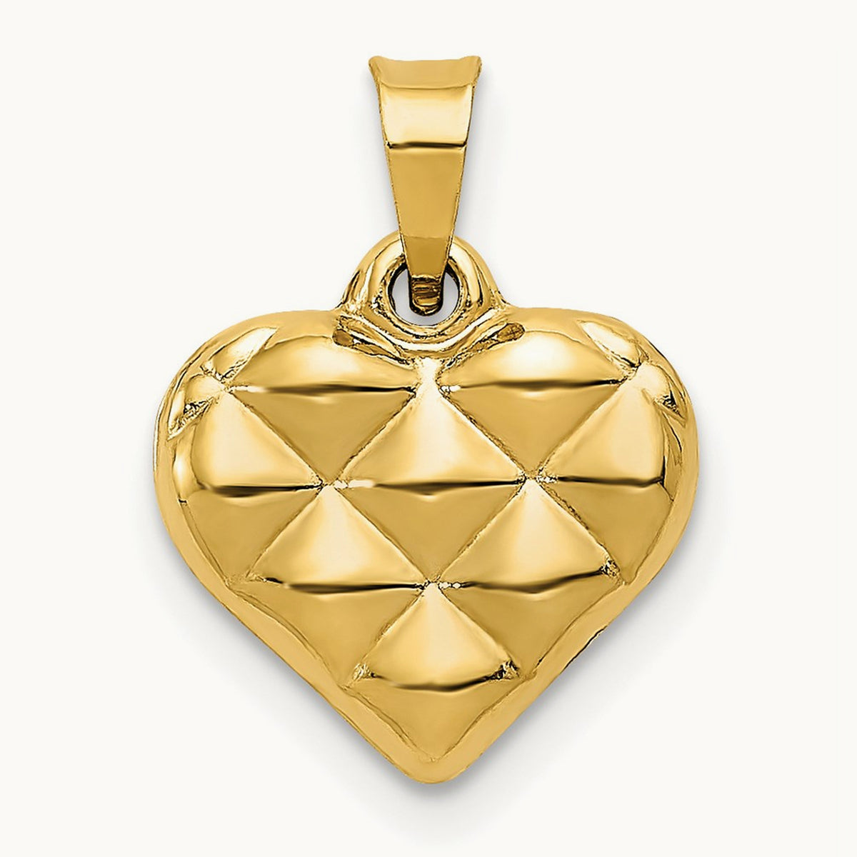 Polished and Textured 3-D Heart Pendant — photo set