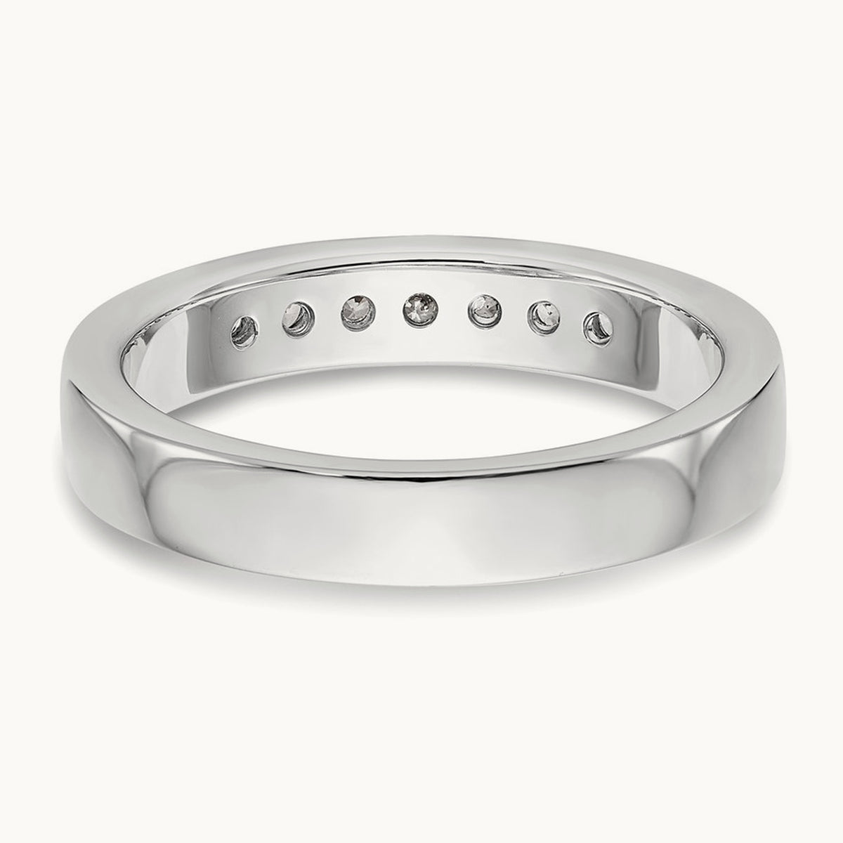 7-Stone Diamond Channel Band, Platinum