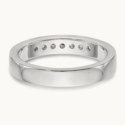 7-Stone Diamond Channel Band, Platinum