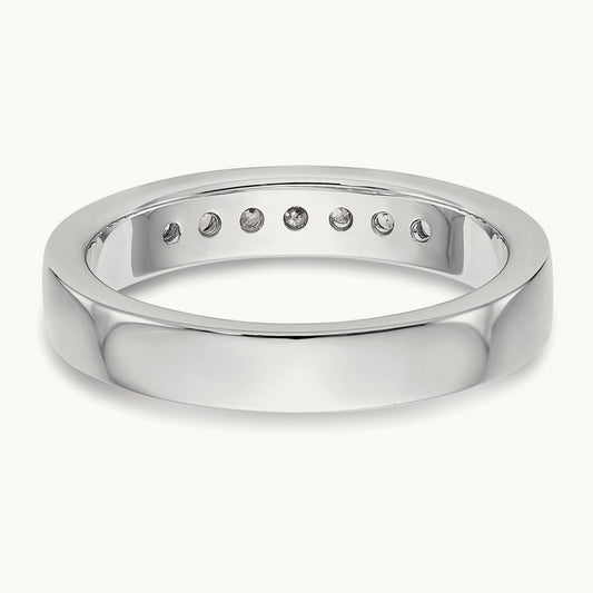 7-Stone Diamond Channel Band, Platinum