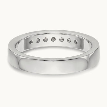 7-Stone Diamond Channel Band, 14K White Gold