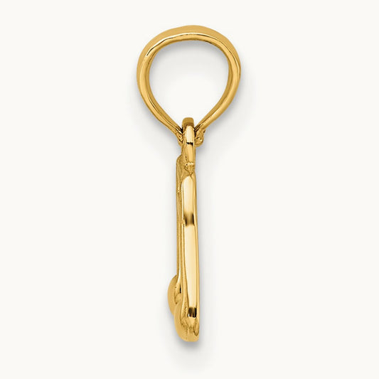 Double Notes Charm, 14K