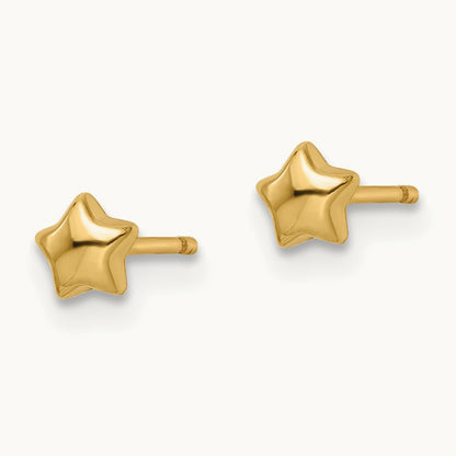 Madi K Polished Star Post Earrings, 14K