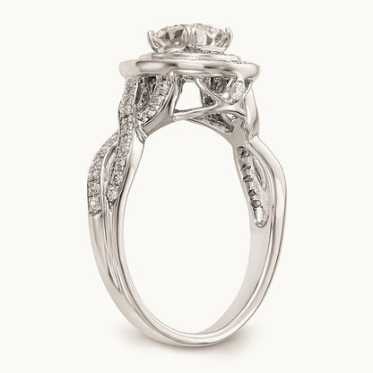 Cushion Halo Engagement Ring Mounting