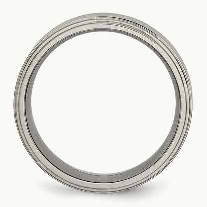 Brushed Center Double Step Ridged Edge Band — photo set