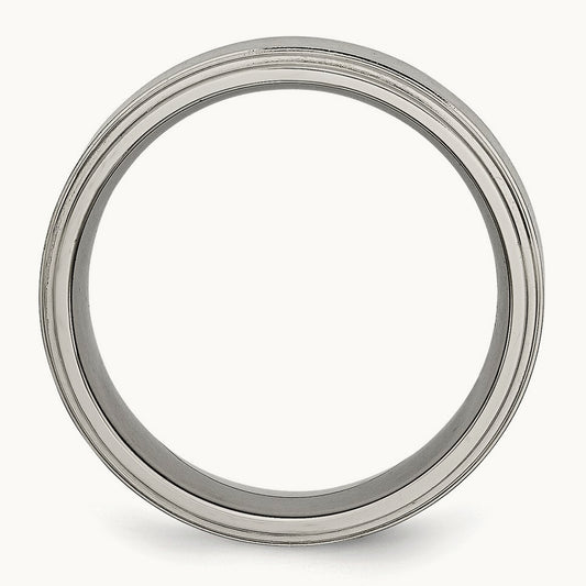 Brushed Center Double Step Ridged Edge Band — photo set