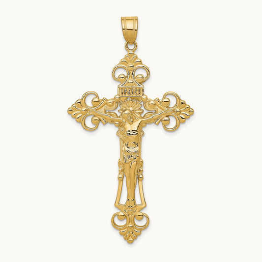 INRI Fleur De Lis Crucifix Pendant — photo set