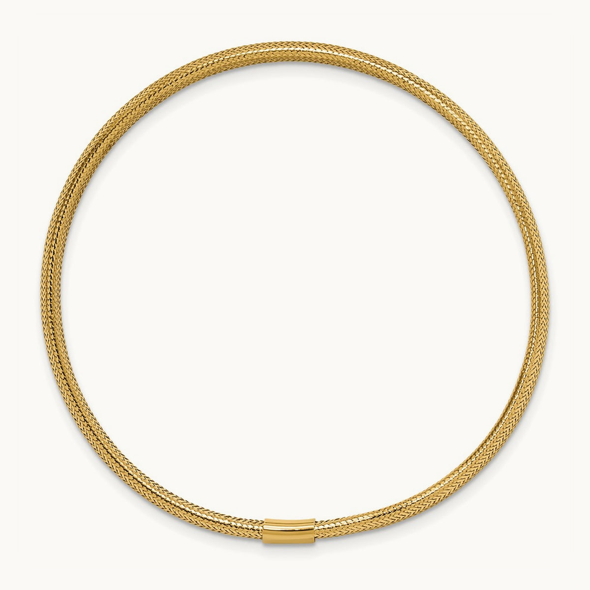 Polished Stretch Slip on Bracelet, 14K — Leslie's