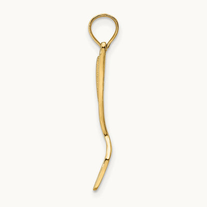 3-D Polished Spatula Charm, 14K