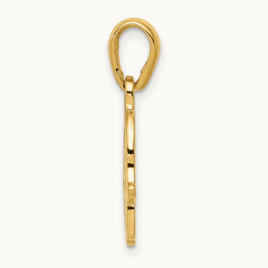 Star of David Chamseh Pendant — 14K Yellow Gold