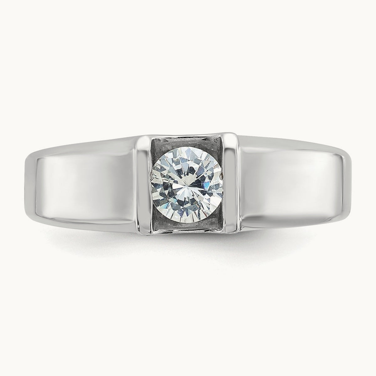 IBGoodman Men's Diamond Complete Ring, 14K White Gold