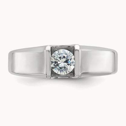 IBGoodman Men's Diamond Complete Ring, 14K White Gold