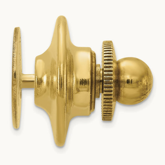 Men's Oval w/ Line Design Tie Tac, 14K