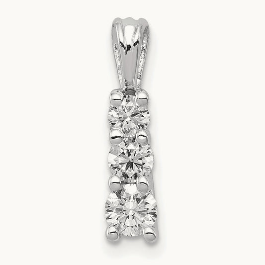 Three Stone Pendant, 0.50 ct tw Lab-Grown Diamond