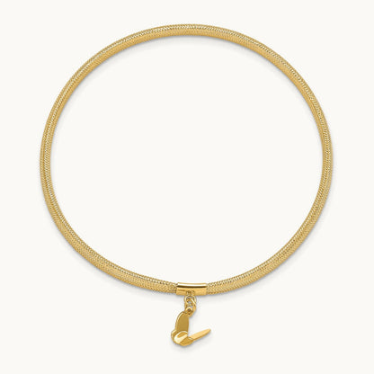 Polished Butterfly Stretch Bracelet, 14K — Leslie's