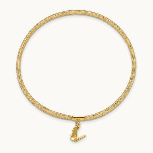 Polished Butterfly Stretch Bracelet, 14K — Leslie's