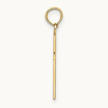 Polished Small Cross Charm, 14K