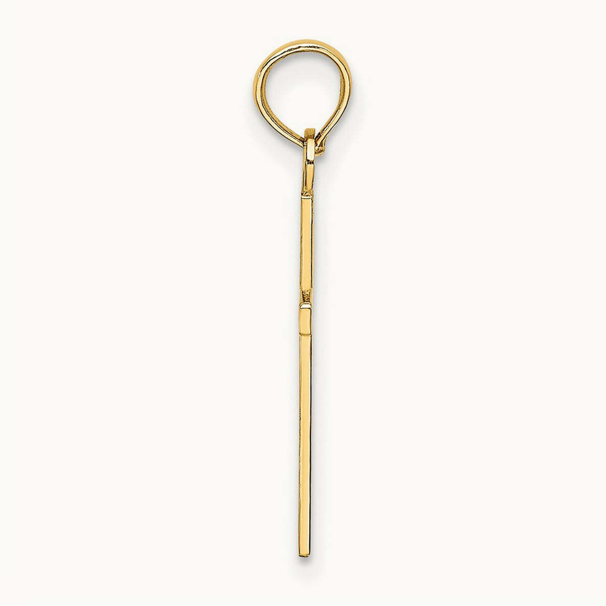Polished Small Cross Charm, 14K