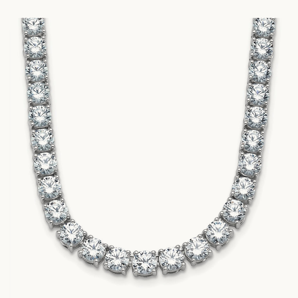 Straight Tennis Necklace, 34 3/8-45 1/2 ct Lab-Grown Diamond