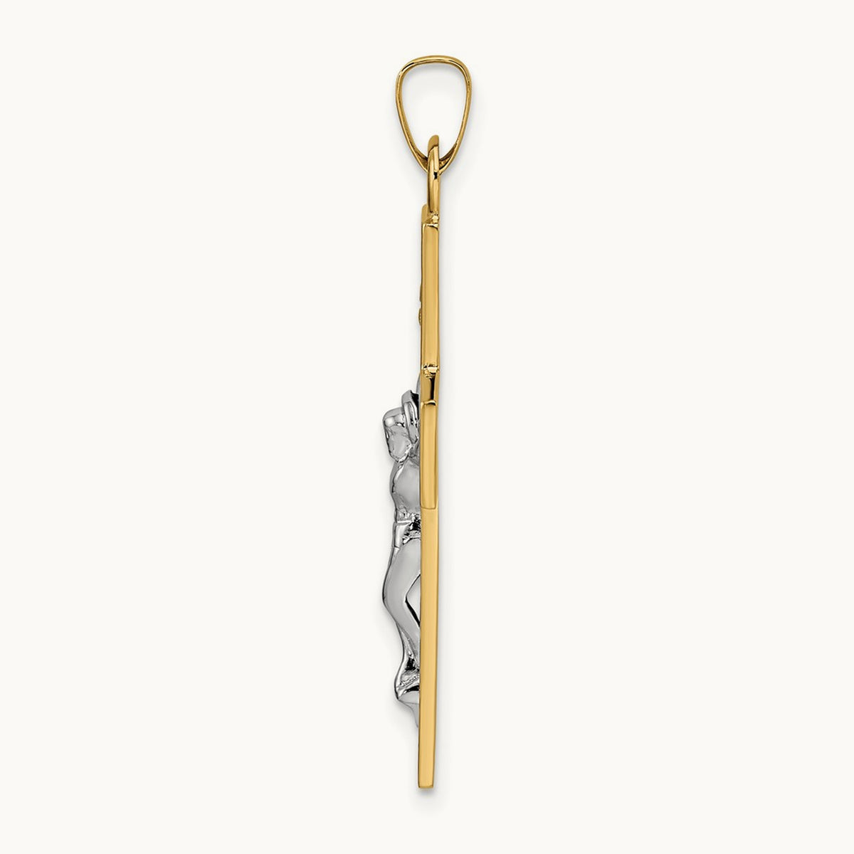 Polished Solid INRI Crucifix Pendant — photo set