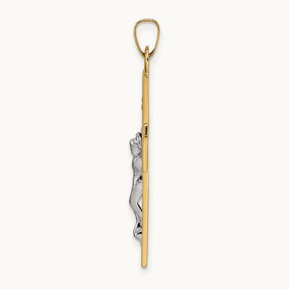 Polished Solid INRI Crucifix Pendant — photo set