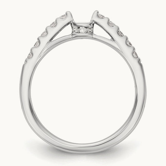 Semi-Mount Peg Engagement Ring, 0.25 ct tw Lab-Grown Diamond