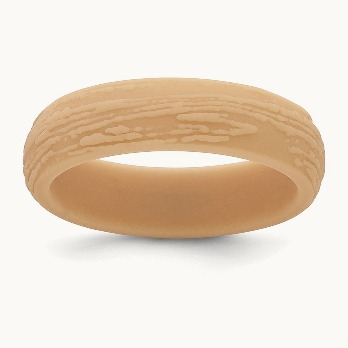 Silicone Sand/Tan 5.70mm Wood Grain Pattern Band